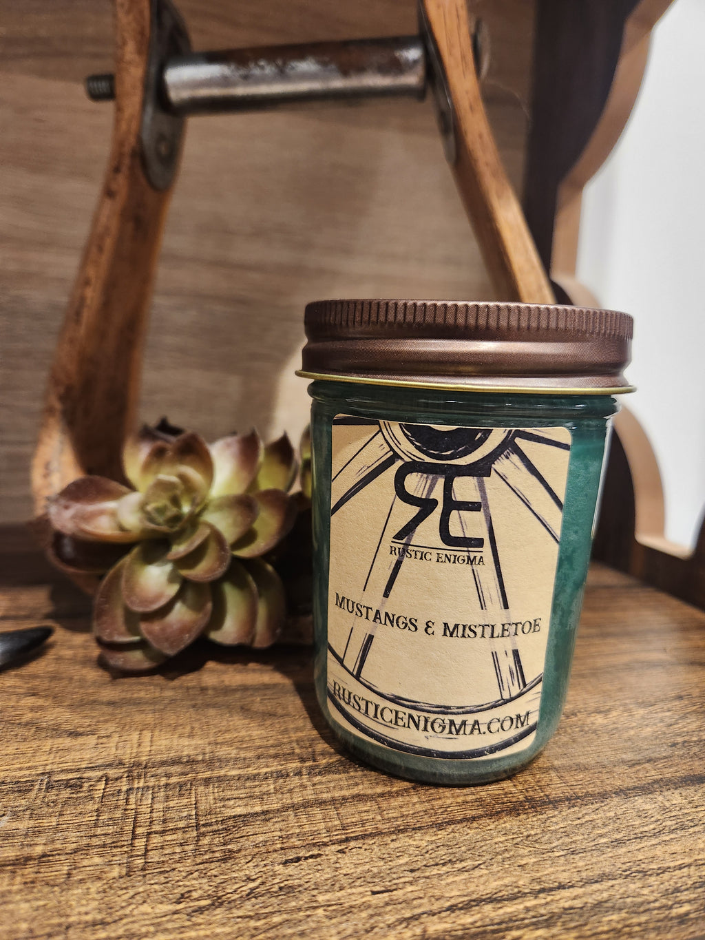Mustangs & Mistletoe Holiday 8 oz Candle