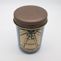 Maverick handmade western candle — teakwood leather wild woods soy candle in 8 oz jelly jar, Rustic Enigma New Mexico