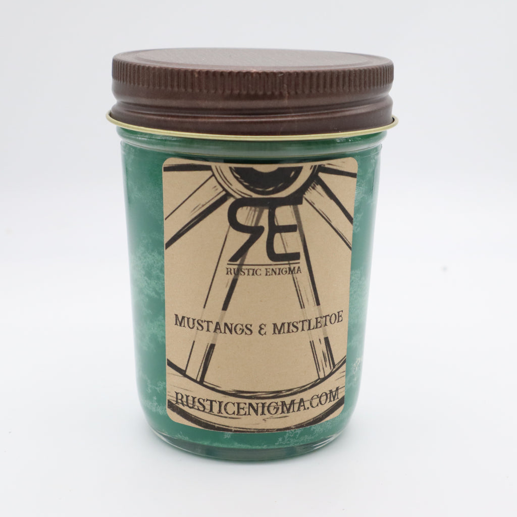 Mustangs & Mistletoe Holiday 8 oz Candle